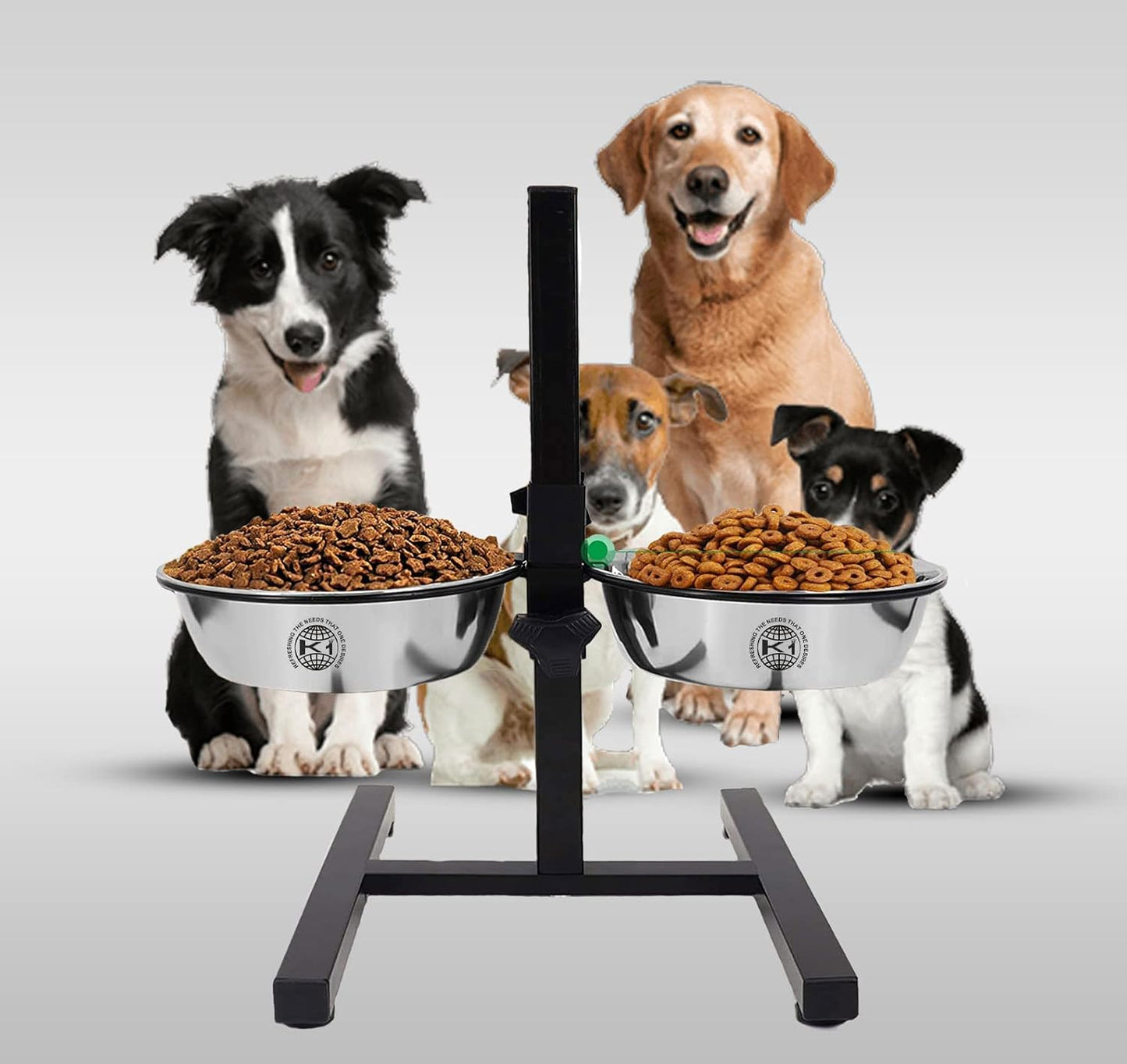 Factory Price Metal Adjustable Elevated Dog Bowls with Stand VL-0529