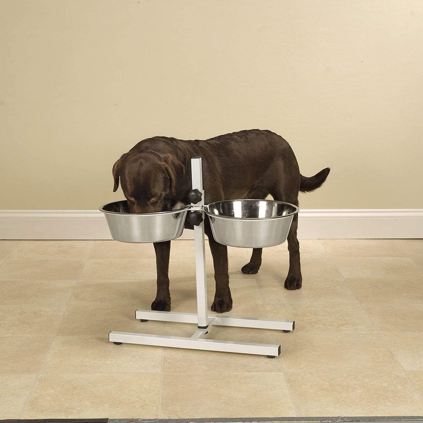 Factory Price Metal Adjustable Elevated Dog Bowls with Stand VL-0529