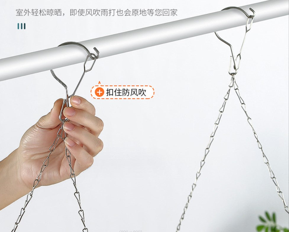 stainless steel fordable drying socks and underwear hanger rack VL-0194