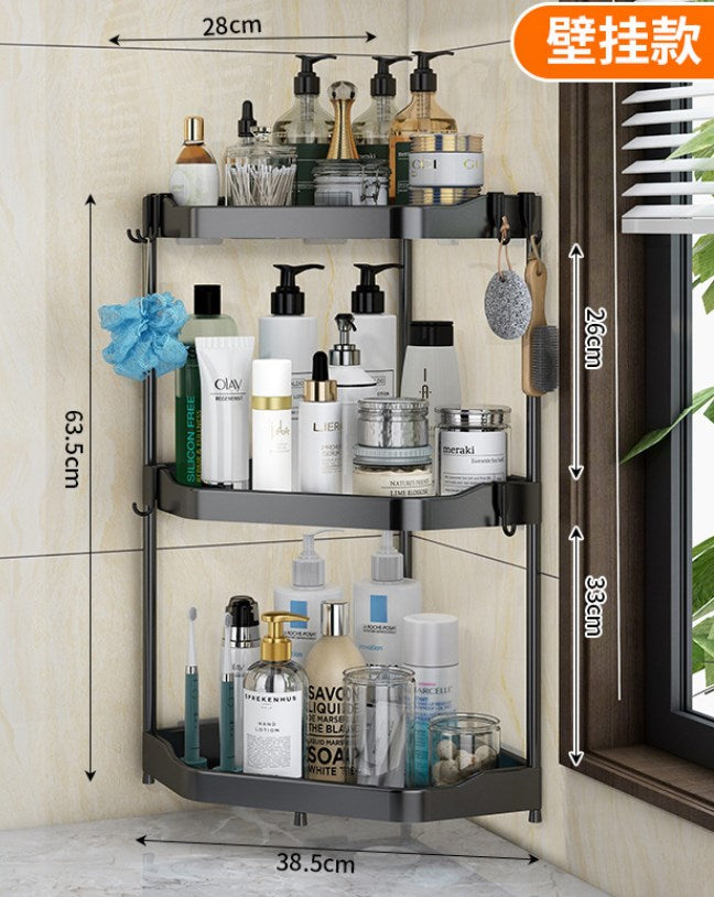 Corner Storage Rack Shelf with Adhesive Triangle Punch-Free Wall Mounted Toilet Bathroom Shower bathroom shower shelf VL-0143
