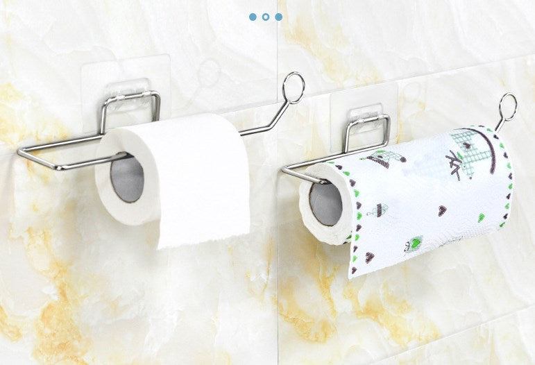 Kitchen stainless steel rag rack wrought iron metal wall hanging rack creative tissue towel wall storage rack VL-0197