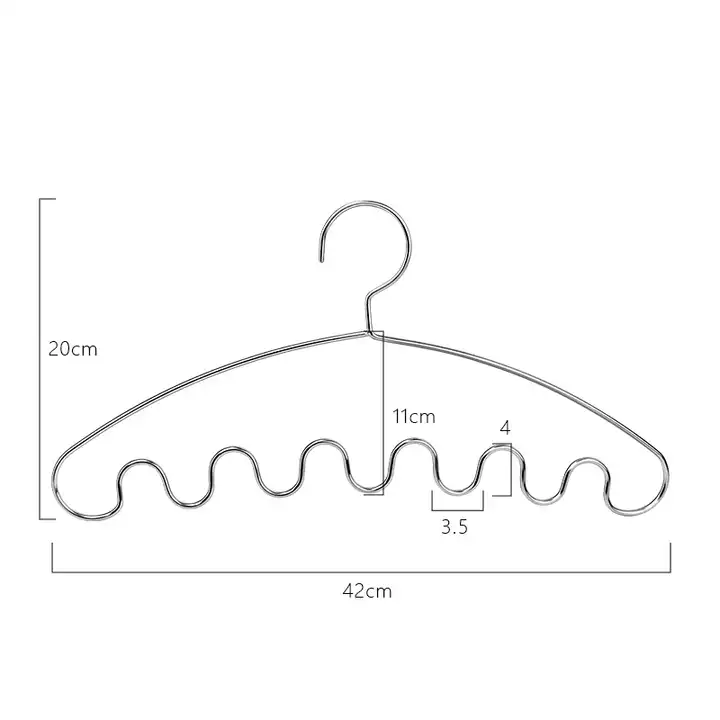 New China Factory Stainless Steel Wire Metal Hanger Chrome Multi-functional Dry Clothes Hangers VL-0191