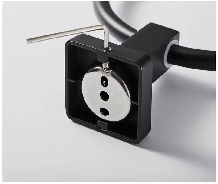 Bathroom Hardware Simple Round Hand Towel Racks Holder Wall Mounted Hanger Stainless Steel Black Towel Ring VL-0033