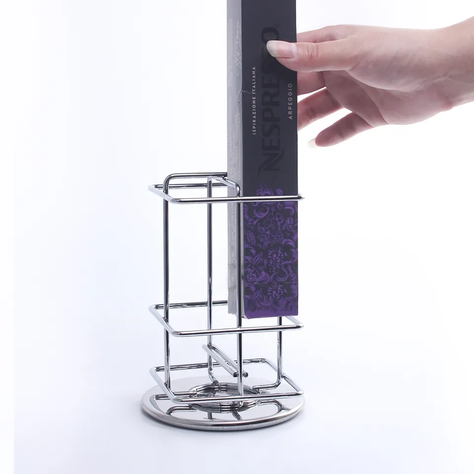 coffee capsule Pod Storage dispenser Kitchen 2023 Metal Standing Type coffee capsules holder Rack VL-0110