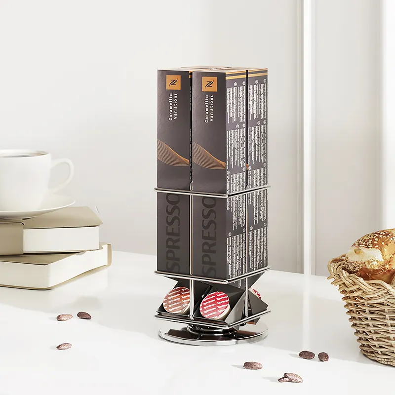 coffee capsule Pod Storage dispenser Kitchen 2023 Metal Standing Type coffee capsules holder Rack VL-0110