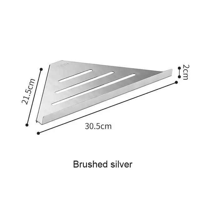 Corner Shower Caddy Organizer 30.5CM for Bathroom Kitchen Stainless Steel Storage Rack Wall Mounted Triangle Shower Shelf VL-0052