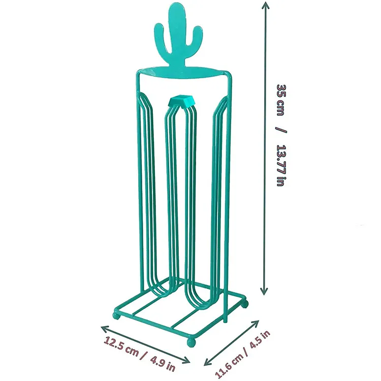 New design fashion sky blue cactus coffee capsule rack iron wire capsule storage rack finishing rack VL-0113