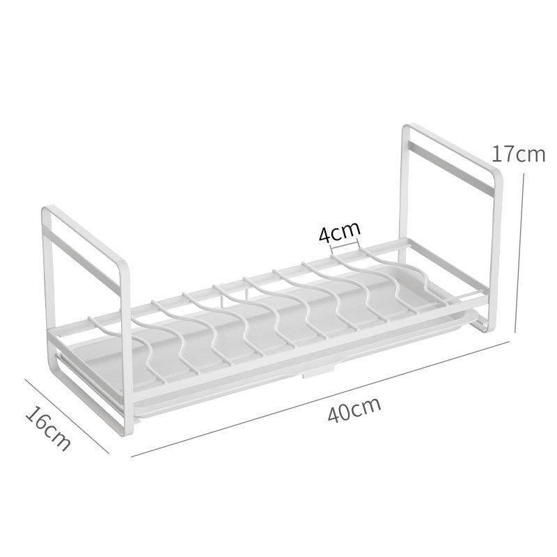Pull-out Dish Cabinet Household Storage Dish Draining Rack Kitchen Storage Cupboard Drying Basket Shelf Dish Rack Bowl Rack VL-0246
