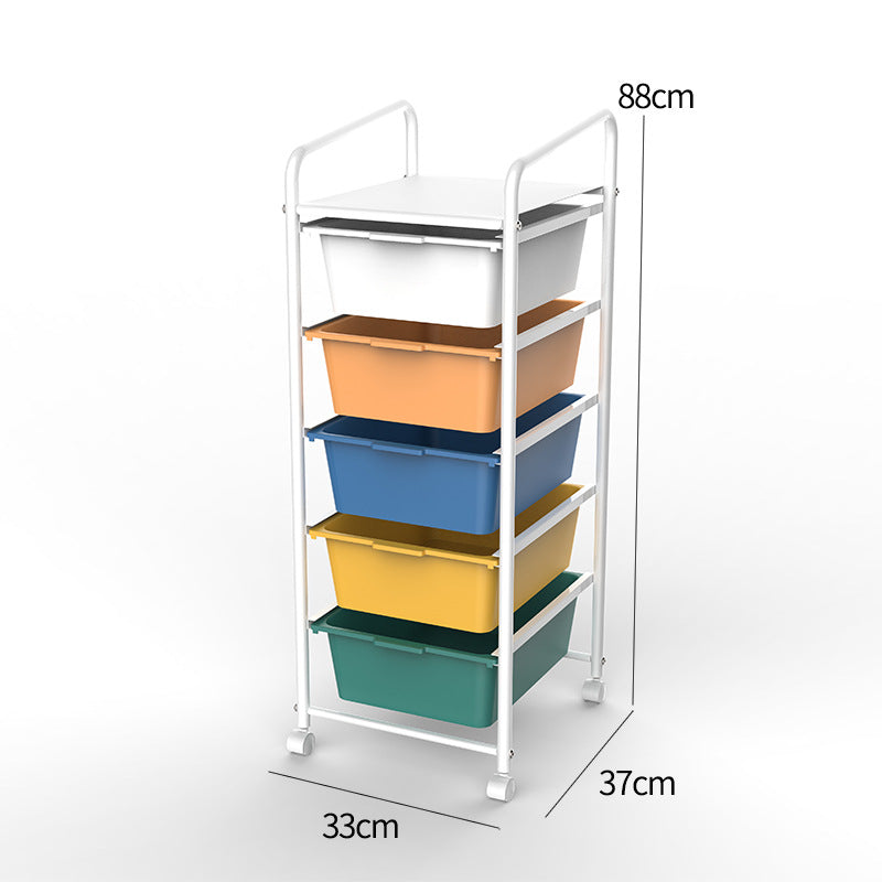 Wholesales Household 5 Layers Toy Clothing Sundrior Storage Locker Floor Multi-layer Drawer Storage Box With Wheels VL-0243