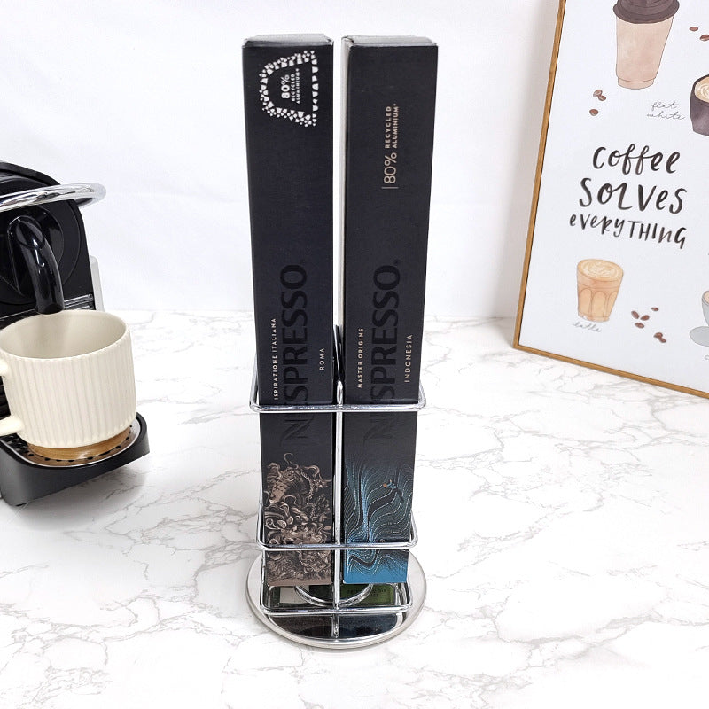 coffee capsule Pod Storage dispenser Kitchen 2023 Metal Standing Type coffee capsules holder Rack VL-0110
