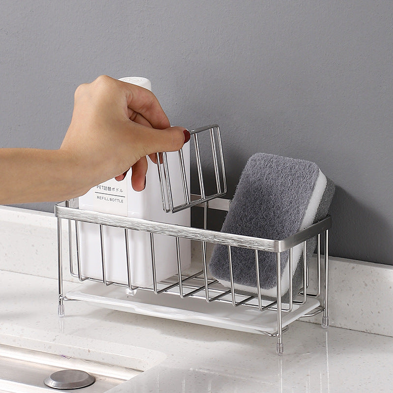 Sink Shelf Kitchen Sinks Organizer Soap Sponge Holder Sink Drain Rack Storage Basket Kitchen Accessories Tool VL-0234
