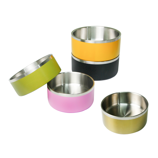 Colorful 304 Stainless Steel Dog Bowl With Logo Pet Feeder Pet Bowl For Puppy VL-0525