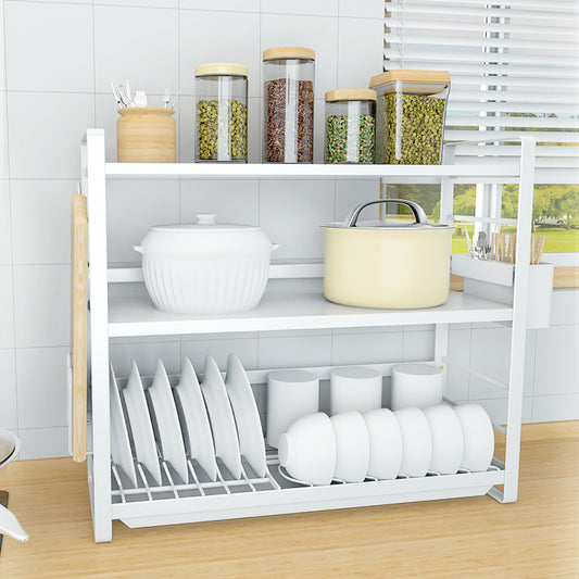 Hot product storage racks kitchen cupboards placed in the cabinets metal double drain dish rack VL-0304