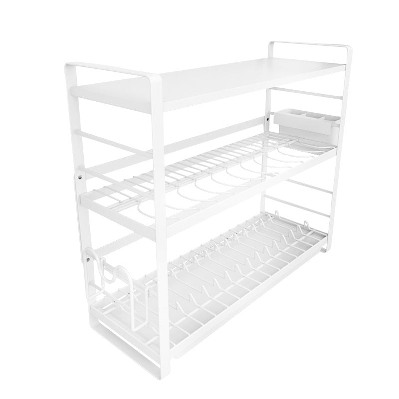 Hot product storage racks kitchen cupboards placed in the cabinets metal double drain dish rack VL-0304