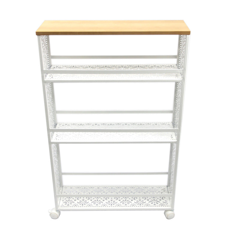 Narrow Home Organizer Rack 3 Tiers Slim Rack Kitchen Bathroom Cart Tower Holder with Wheels VL-0315