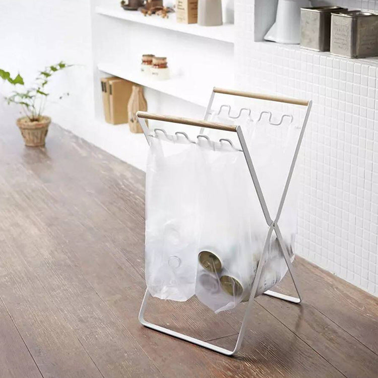 Kichen Storage Racks Folding Stainless Seel Daily Use Accessories Trash Bag Holder Outdoor Trash Bag Holder VL-0443