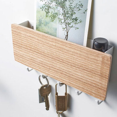 Wood Decorative Wall Hanging Shelf Key Rack Sundries Storage Box Organizer Wooden Decorative Wall Shelf VL-0444