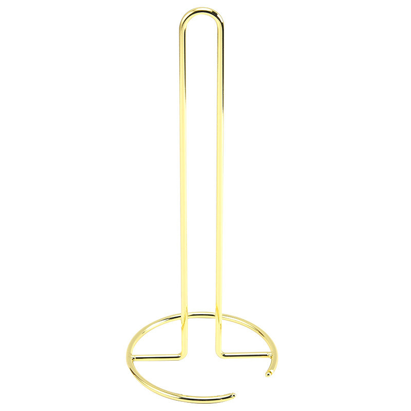 Nordic gold tissue holder cabinet tissue holder creative roll stand gold double circle iron paper holder VL-0160