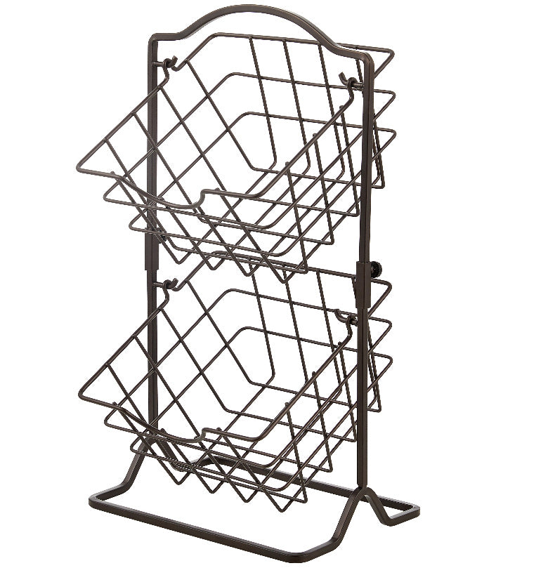 Hot Selling Multi-layer Detachable Floor Vegetable Storage Basket Household Storage Rack Metal Wire Fruit Display Basket VL-0446