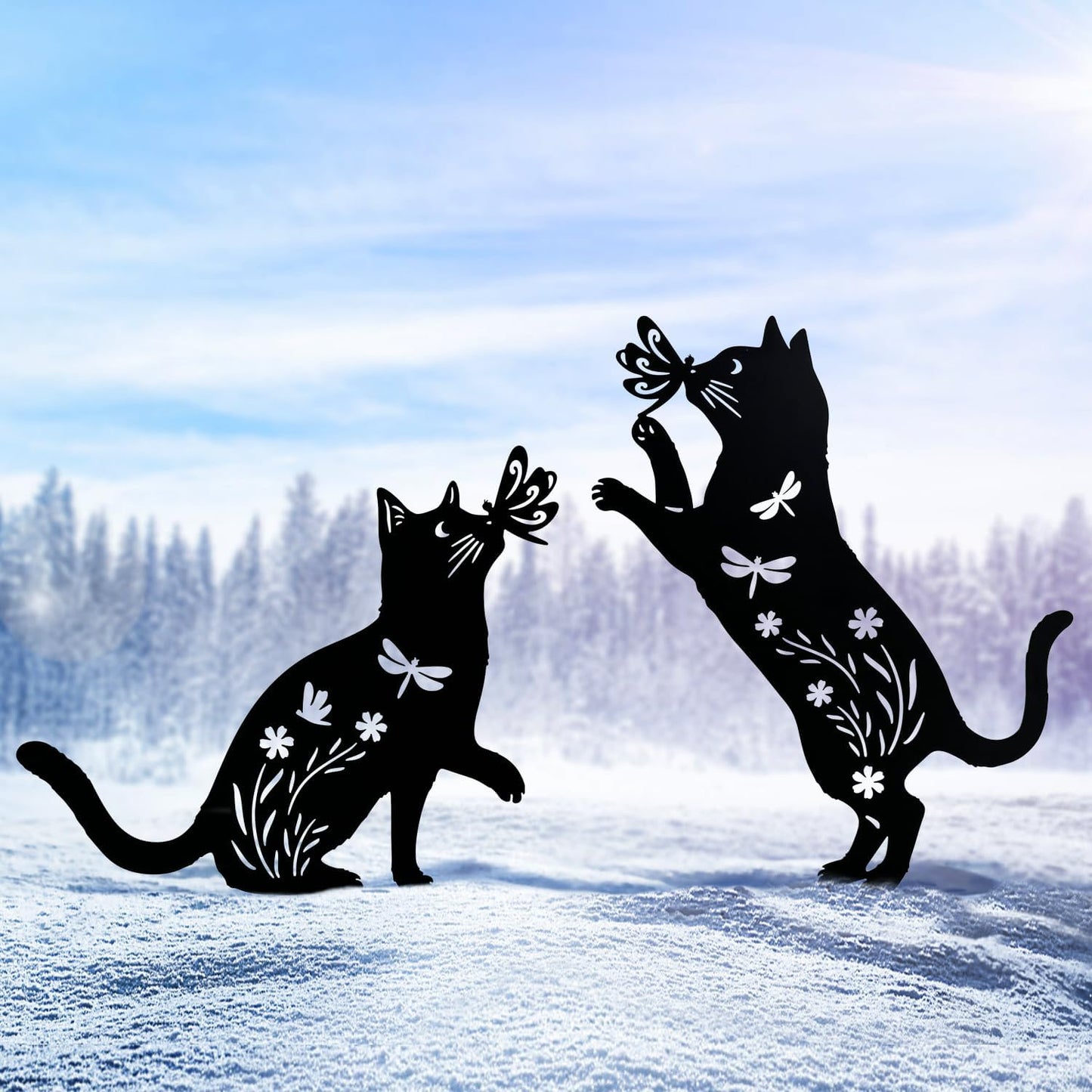 Animal Shapes Inserts for Garden Laser Cut Iron Garden Decorations for Outdoor VL-0536