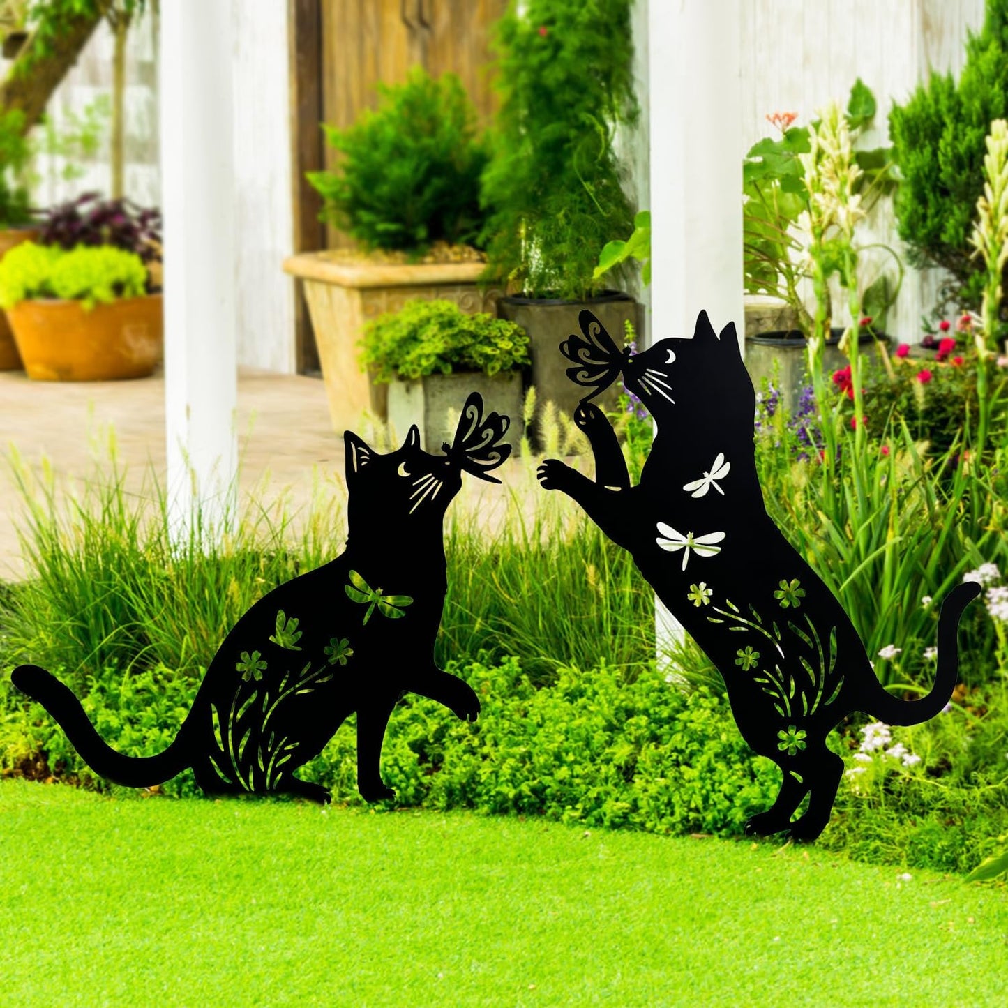Animal Shapes Inserts for Garden Laser Cut Iron Garden Decorations for Outdoor VL-0536