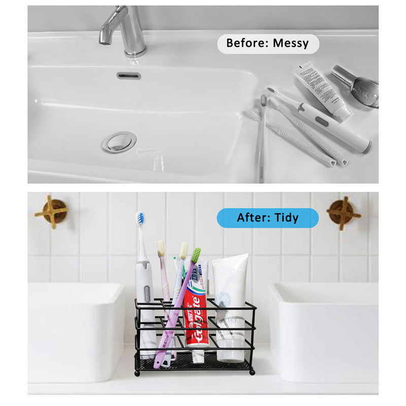 Modern Toothbrush And Toothpaste Holder With Sticker VL-0329