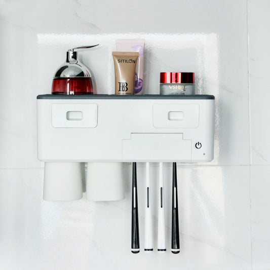 Anti-bacterial bathroom toothbrush holder dispenser toothpaste dispenser toothbrush holder VL-0330