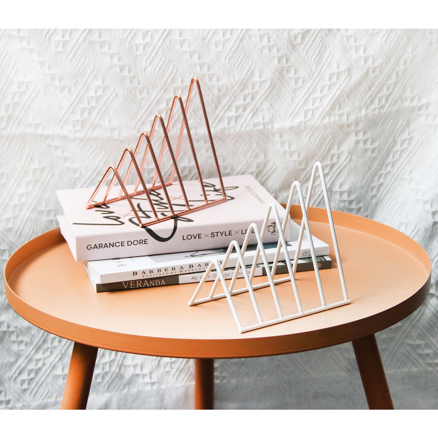 Europe Style Triangle Shape Book Holder Stand Book Shelves For The Desk VL-0328