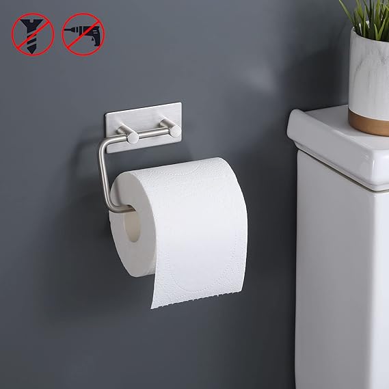 Self Adhesive Toilet Paper Holder Stainless Steel Tissue Paper Roll Holder Hand Towel Holder for Bathroom VL-0007