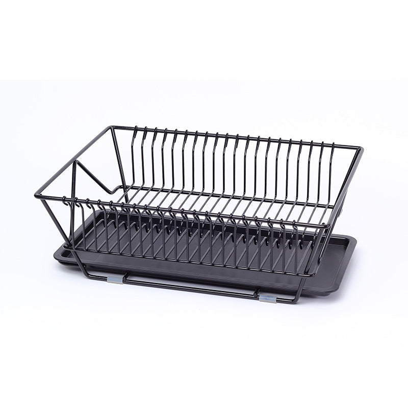 Kitchen Storage Holders & Racks Dishes and Bowls Draining Holder Metal Tableware Drying Rack Dish Storage Rack with Tray VL-0305