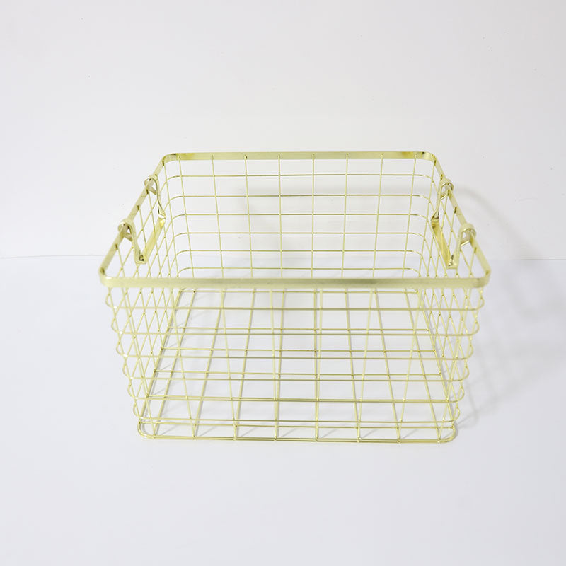 Wholesale durable square shape storage metal wire mesh basket for supermarket VL-0483