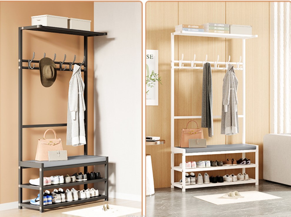 shoe changing furniture storage hanging bag display shelves multipurpose entryway storage shelves VL-0157