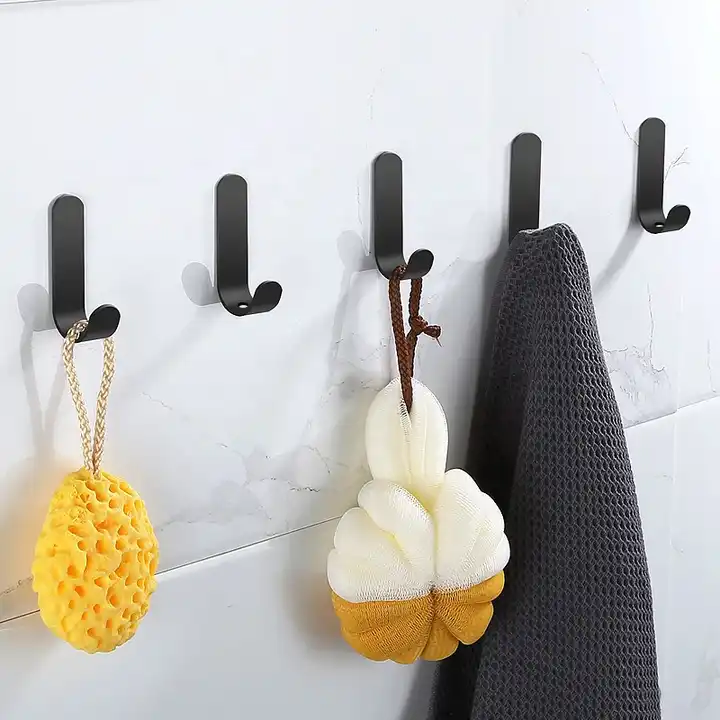 Stainless Steel Clothing Coat Hook Punch Free Hanger with Strong Stickers Adhesive Bathroom Towel Robe Hook VL-0082