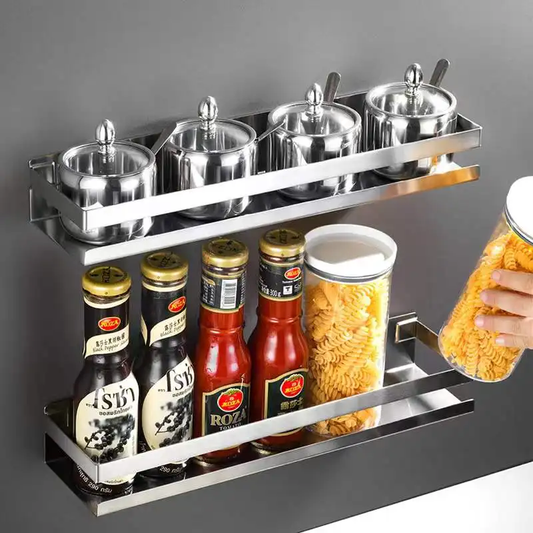 High Quality Durable Using Various Stainless Steel Shelves Metal Shelf Kitchen Spice Rack VL-0017