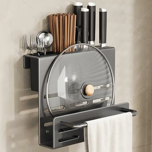 Multifunctional Wall Storage Rack Home Magnet Multi-purpose Kitchen Tool Stainless Steel Knife Stand Knife Holder VL-0125