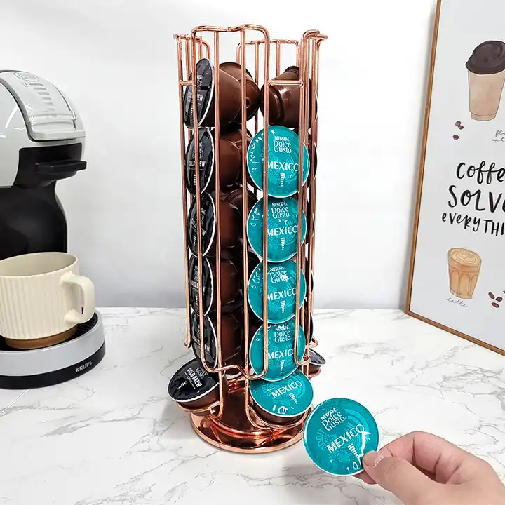 Coffee Capsule Rack Holder for 24 Capsule Coffee Pod Holder 360-degree Rotation VL-0098