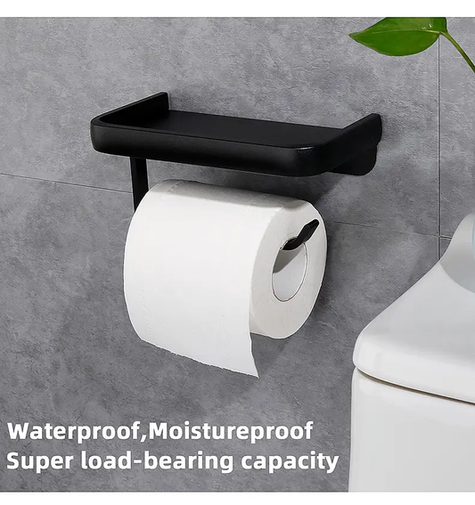 Aluminium Toilet Paper Holder Bathroom Phone Storage Paper Dispenser Roll Paper Holder VL-0020