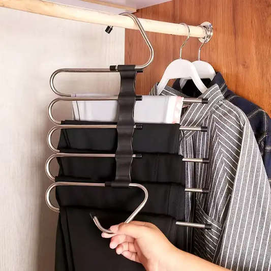 Magic Pants Hangers Space Saving Multifunctional Uses Rack Organizer Multi Functional Pants Rack VL-0149