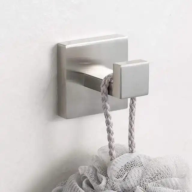 Wall Mount Hook Kitchen Modern Double Hooks Adhesive Bathroom Clothes Display Towel Metal Door Hanger Coat Wall Hooks VL-0032