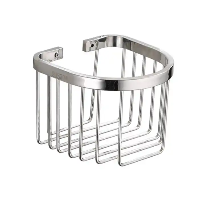 Luxurious stainless steel toilet paper basket wall-mounted bathroom kitchen VL-0050