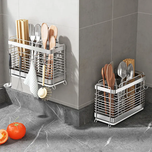 New design Dish Drying Rack Kitchen Organizer Storage with Cup Holder and Utensil Holder and Water Catching Drip Tray VL-0129