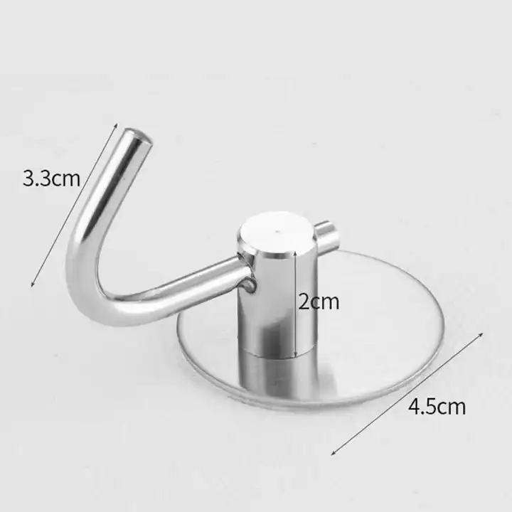 Round Self Adhesive Clothes Holder No Drilling Hooks Wall Mount Towel Stainless Steel Hanger VL-0030