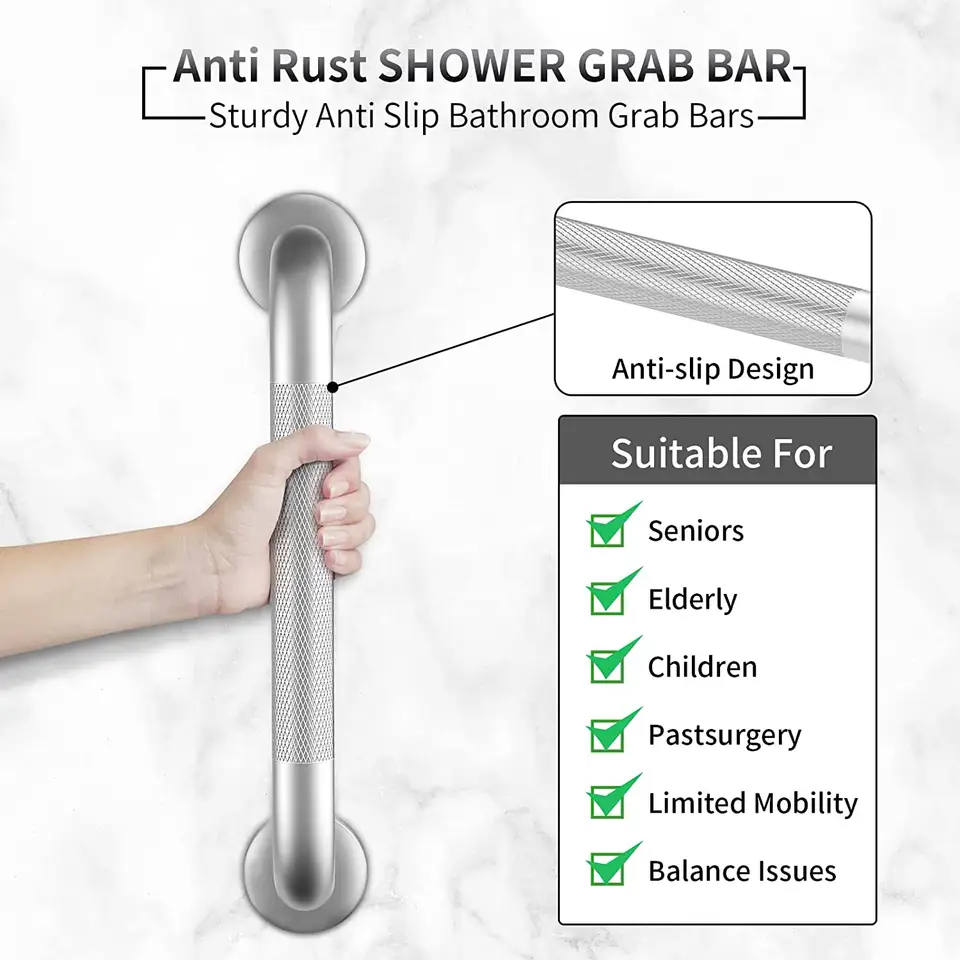 Shower Handle Grab Bars For Bathroom Safety Disabled Handrail Bathroom Shower Accessories Handle Grab Bar VL-0054