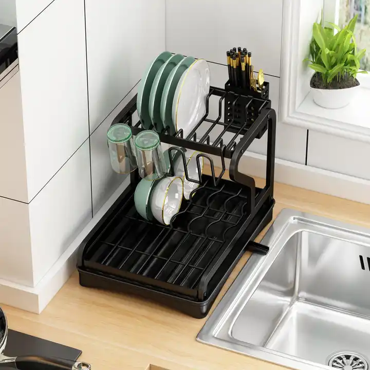 Dish Drying Rack Over Sink Kitchen Storage Shelf Metal Rack Storage Shelf Storage Holder And Racks VL-0512