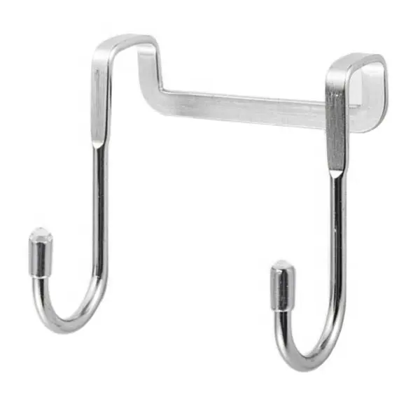 Stainless Steel Dual Double S Shaped Kitchen Cabinet Door Hanging Hooks VL-0090