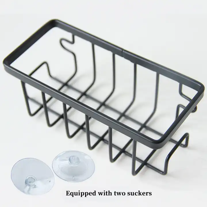 Desktop kitchen sponge draining wall mounted wire ball organizer rag hanging basket cleaning under sink shelf storage VL-0340