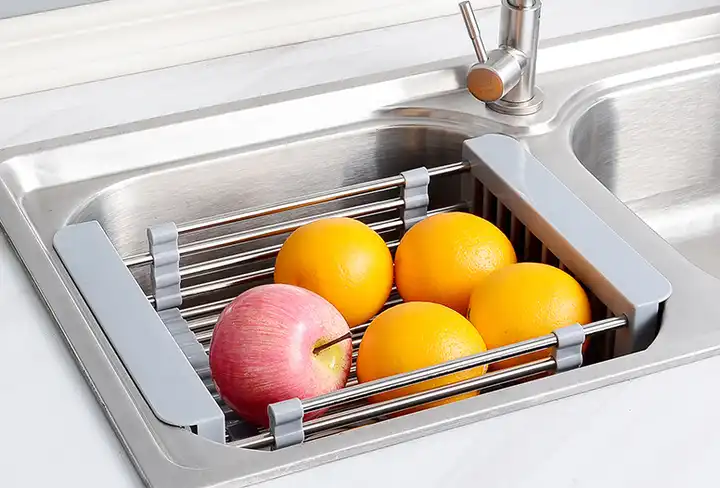 Adjustable Kitchen drain rack Stainless Steel Dish Drainer Kitchen Sink Dish Drying Rack VL-0081