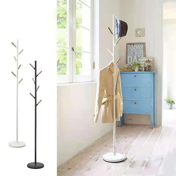 Japanese Style Detachable Adult Coat And Hat Hanger Floor To Ceiling Bedroom Simple Rack VL-0441