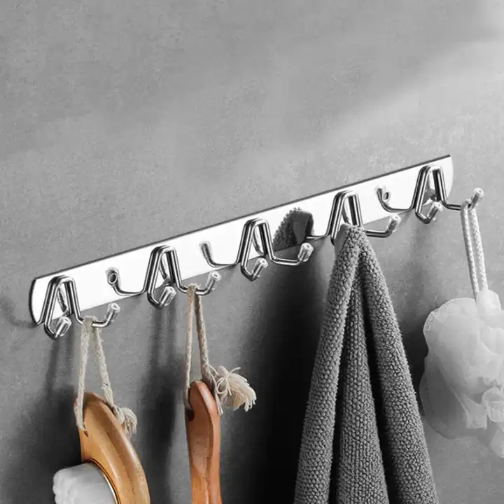 Wall Mount hook Organizer rack stainless steel hooks Multi Sizes Hanger Hook Storage holder VL-0048