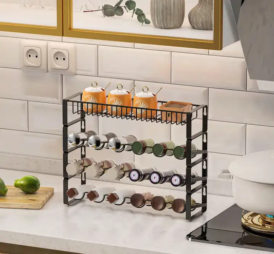 Factory Audit Cabinet Seasoning Storage Baskets 4 Layers Storage Racks Removable Countertop Spice Racks VL-0429